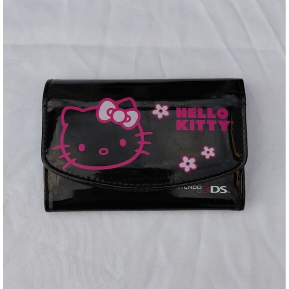 Hello Kitty by Sanrio Nintendo 3DS Carry Case Black & Pink Travel Storage - Picture 1 of 8
